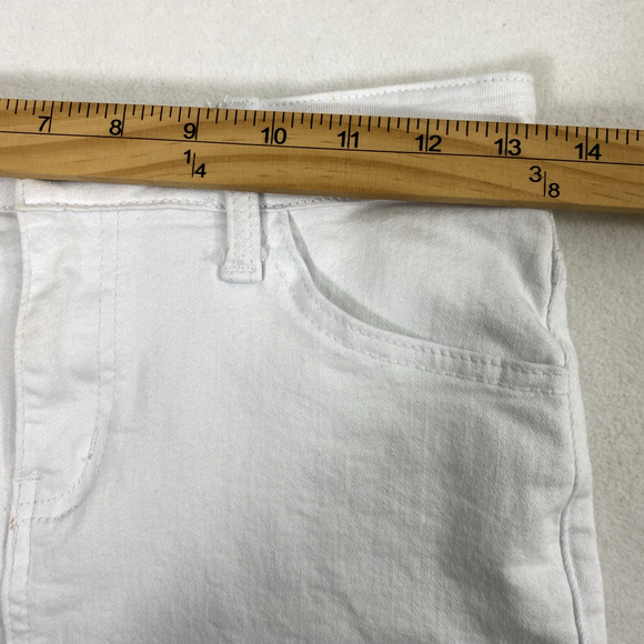 Kancan White Denim Skirt Womens Small Raw Hem Flounce Ruffle Pockets Festival - Picture 7 of 9